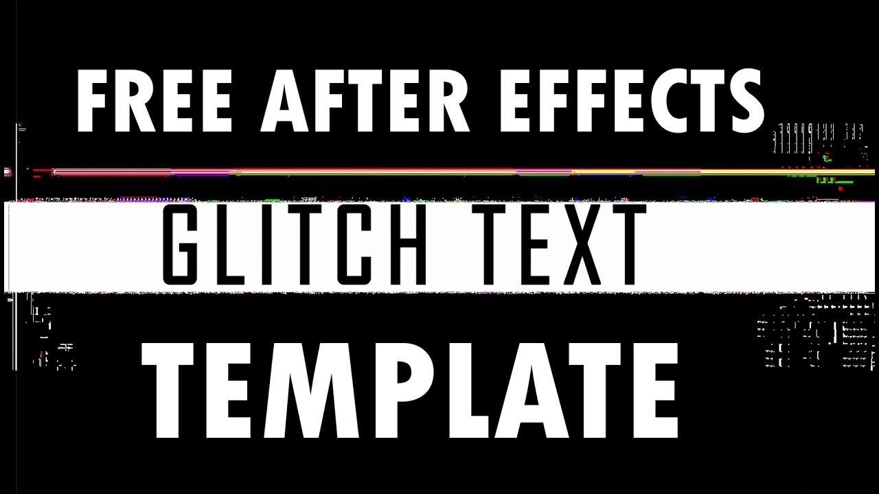 digital glitch text download free after effects