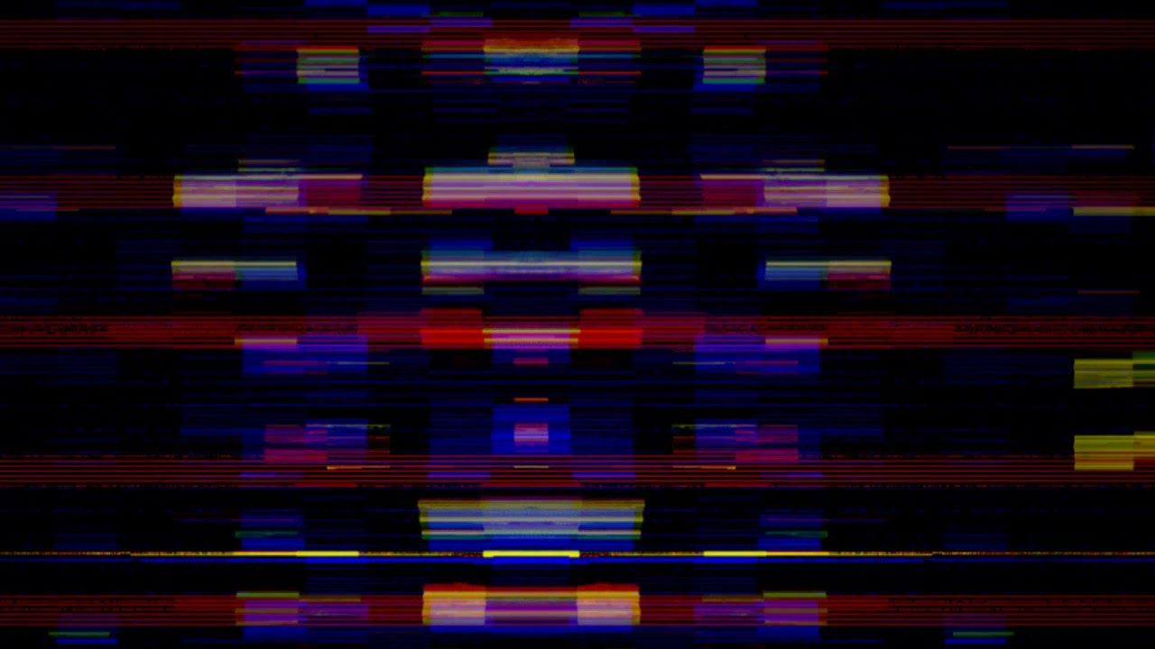 Digital Broken Screen Glitch Effect in Pixelated Style with