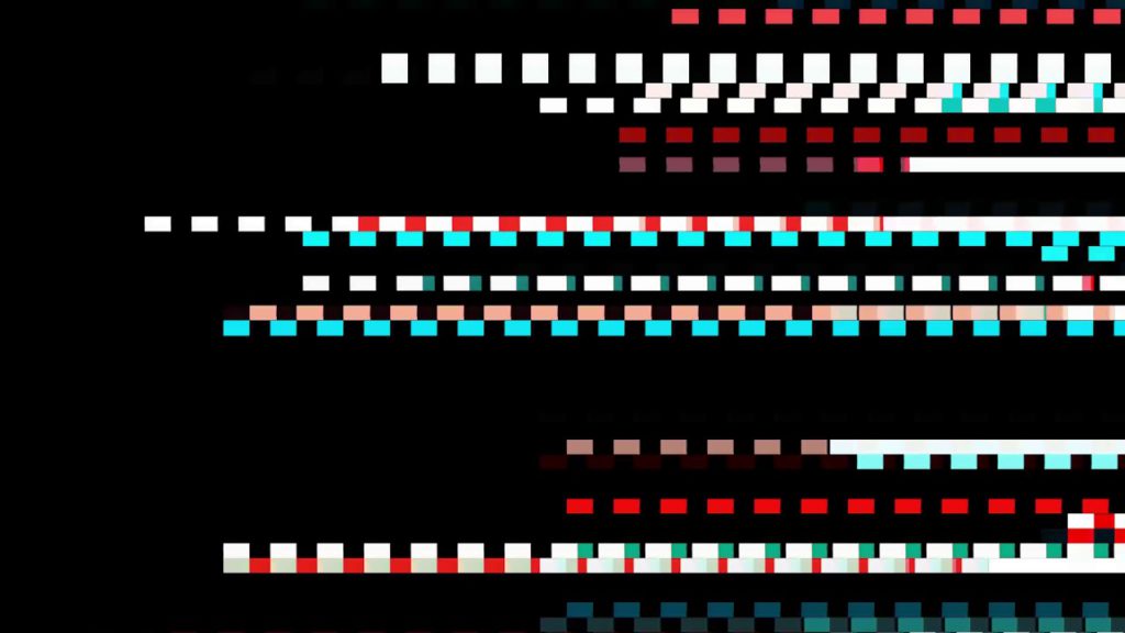 Strange Slightly Distorted Glitch Lines Effect