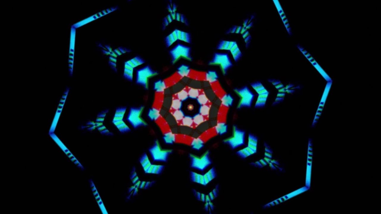 Flickering Kaleidoscope Effect - Abstract Star - VJ Loop