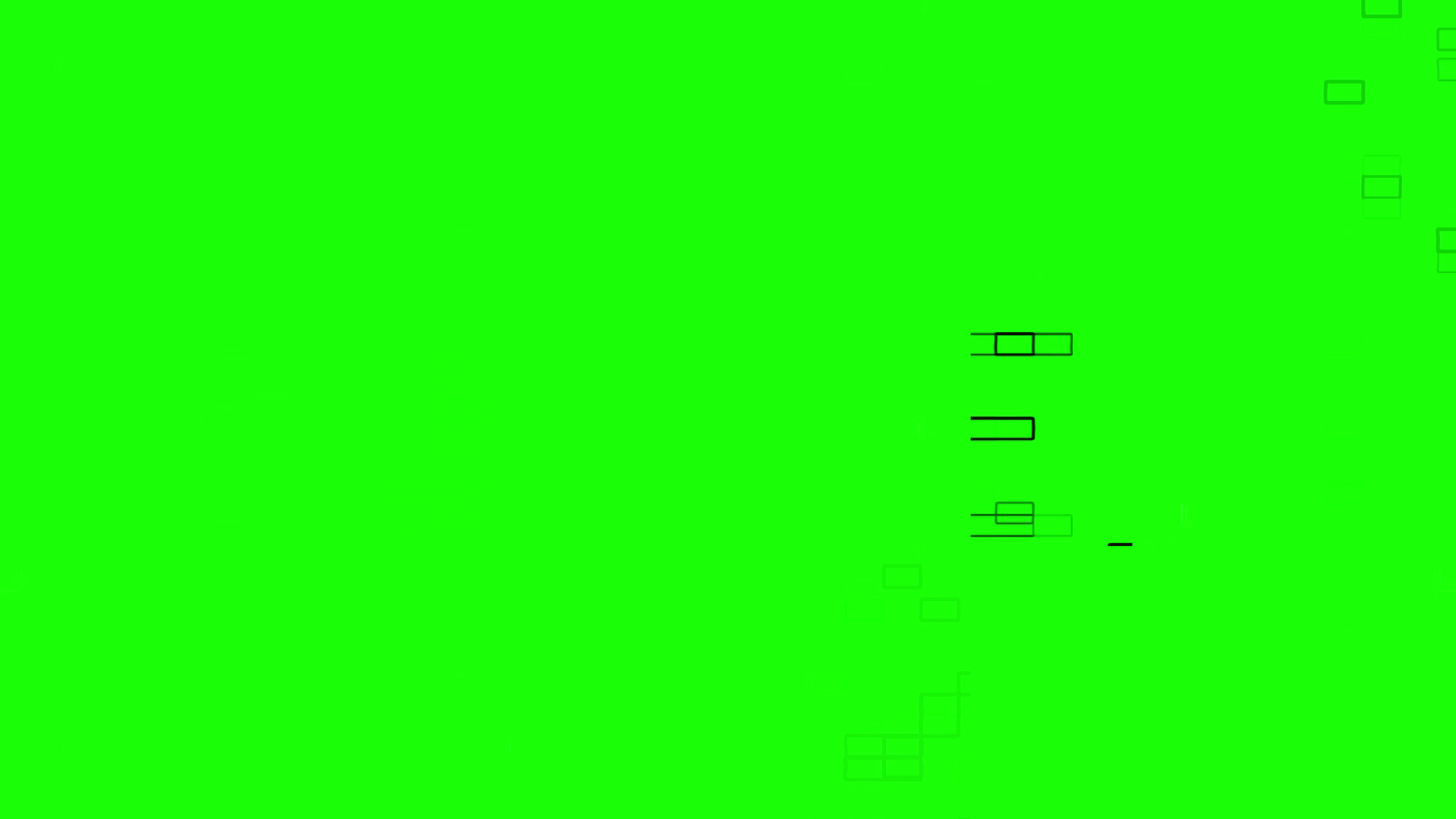 Green Screen Glitch - Outline Square Overlay Fragments