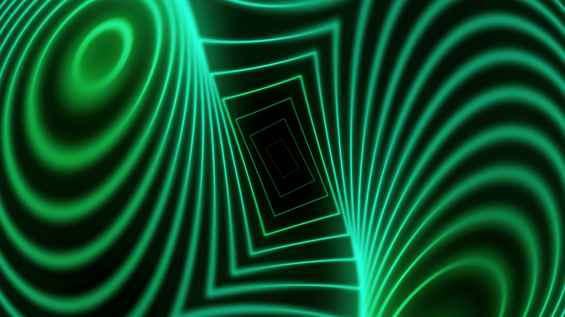 Trippy Green Rectangle - VJ Background Loop