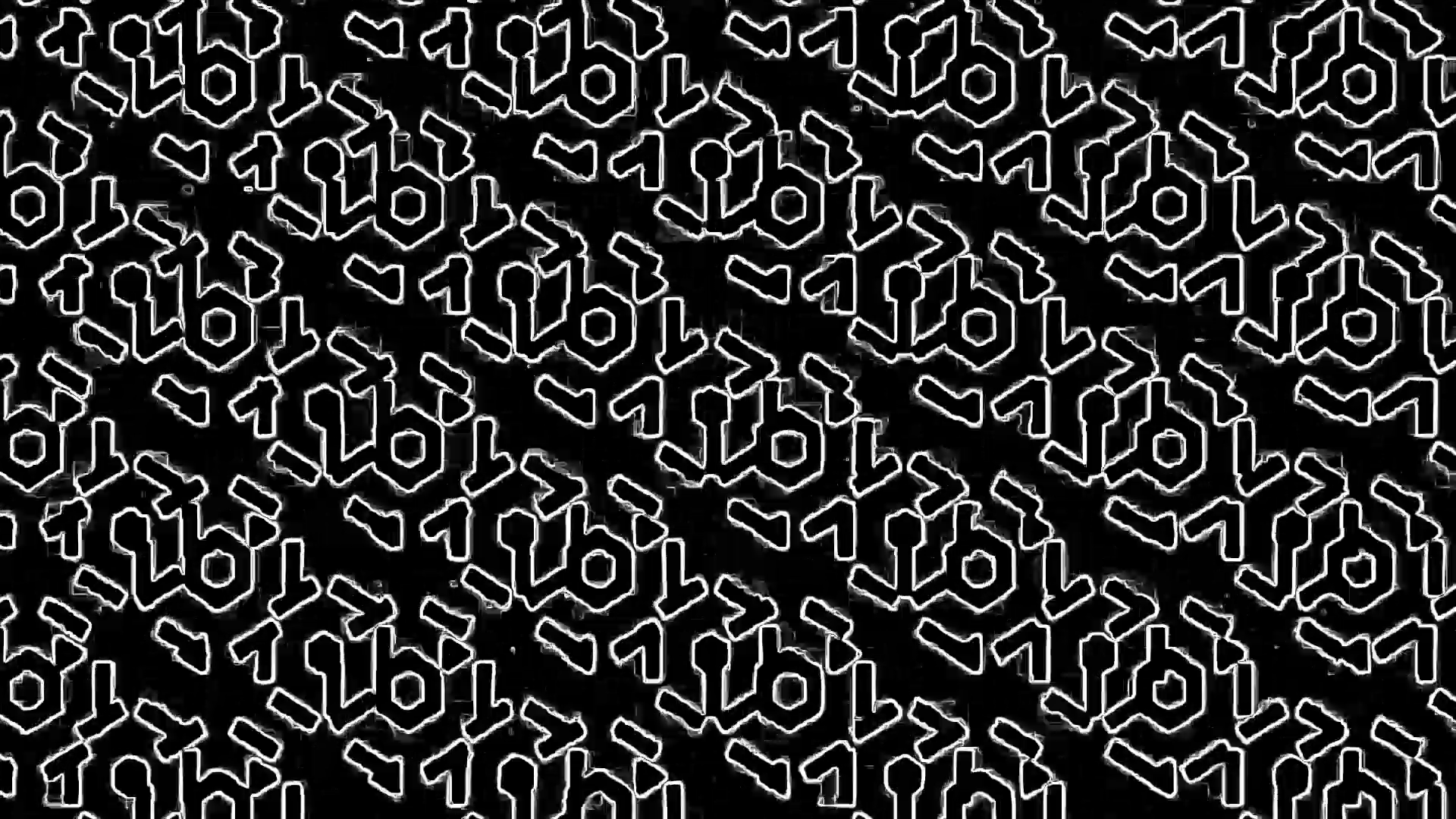 Lofi Glitch Effect - Black & White Outline Pattern — Free Stock Footage ...