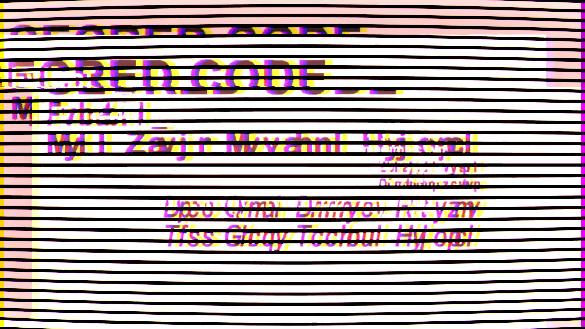 Hacker Text - Broken Glitch Screen Effect Loop — Free Stock Footage Archive